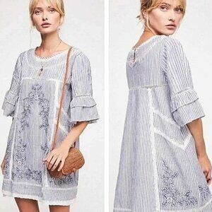 Free People Sunny Day Embroidered Shift Dress